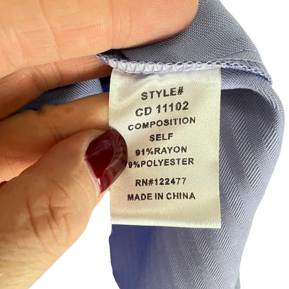 NWT NSR Julia Smocked Ruffle Mini Dress Lavender Square Neck Sleeveless Size M - Picture 6 of 7